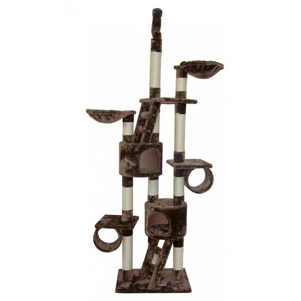 ceiling-high-cat-condo-tree-mocha-1000x1000h اسکرچر گربه مدل S248