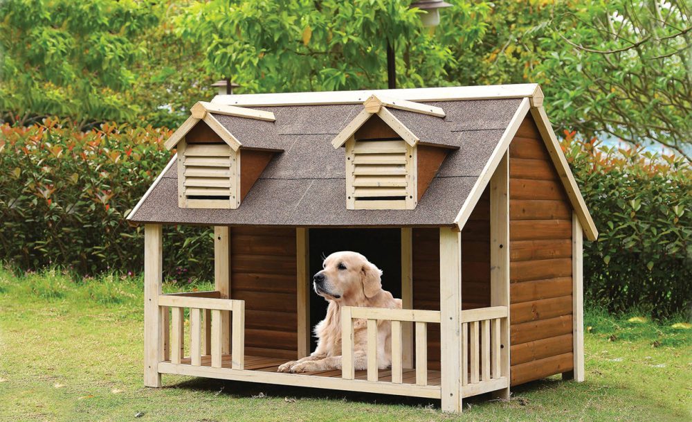 wooden dog house (5) لانه سگ کد D09