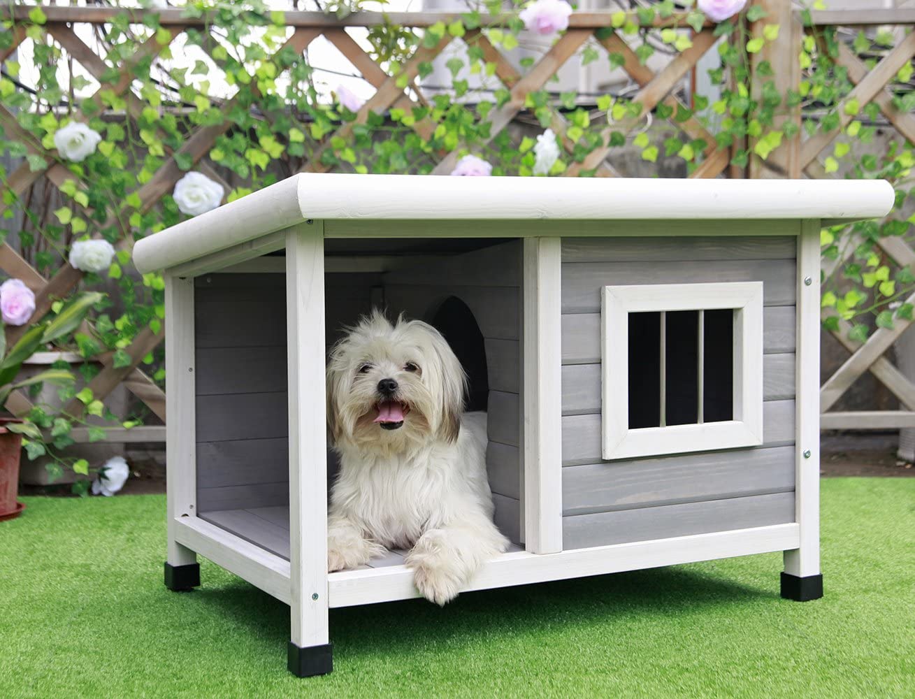 wooden dog house (8) لانه سگ کد D08